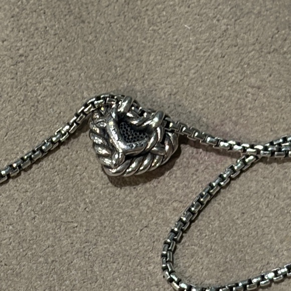 David Yurman Sterling/ Diamond Pave Heart Bracelet/ Pendant Set - Picture 9 of 11
